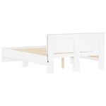 vidaXL Cadre de lit avec LED sans matelas blanc 135x190 cm