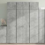 vidaXL Armoire de rangement gris béton 70x42 5x225cm bois d'ingénierie