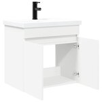 vidaXL Meuble de salle de bain avec robinet Blanc 61 x 40 x 74 5 cm