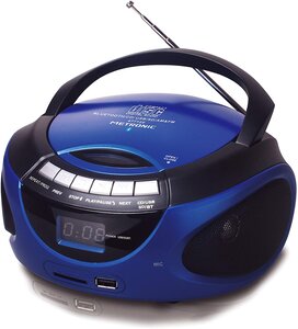 Mini Chaine Hifi Radio Lecteur Cd Mp3 Usb Sd Mmc Bluetooth Noir Bleu