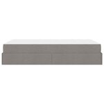 vidaXL Cadre de lit avec matelas Taupe 120 x 190 cm tissu