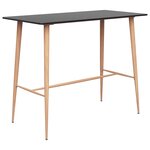 vidaXL Table de bar Noir 120x60x105 cm