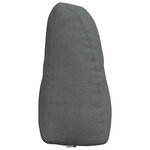 vidaXL Coussin de Dos Gris foncé 80 x 24 x 50 cm tissu