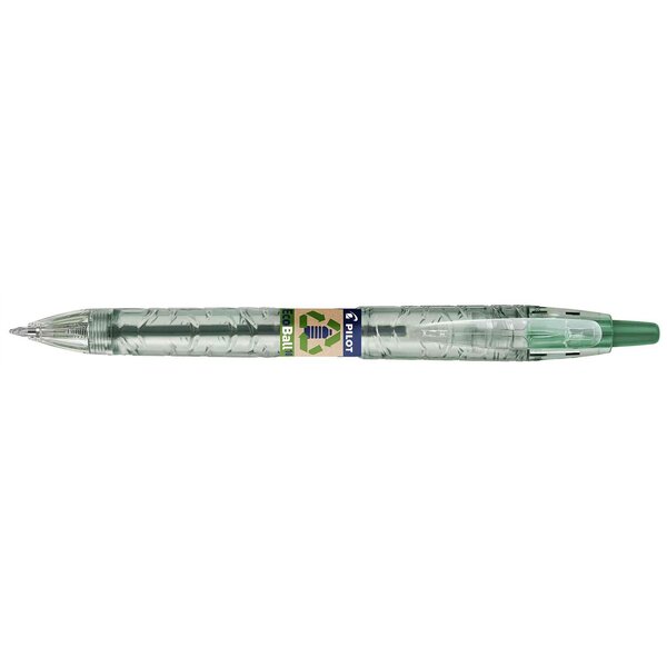 Stylo bille rétractable B2P Ecoball 10 Pointe Moyenne Vert PILOT