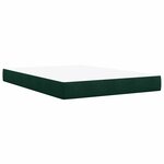 vidaXL Sommier à lattes de lit et matelas Vert foncé 160x200cm Velours