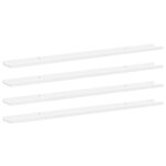 vidaXL Étagères murales 4 Pièces Blanc brillant 115x9x3 cm