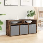 vidaXL Basboard avec tiroir Chêne fumé 102 x 32 x 48 5 cm