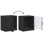 vidaXL Cabinet de chevet Noir 43 x 34 5 x 47 cm Bois d'ingénierie