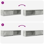 vidaXL Meuble TV gris béton 100x31x25 5 cm bois d'ingénierie