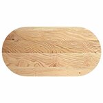 vidaXL Dessus de table 120x60x2 cm bois de chêne massif ovale
