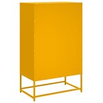 vidaXL Buffet haut jaune moutarde 68x39x111 5 cm acier