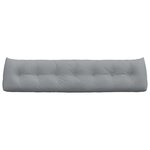 vidaXL Coussin de Dos Gris clair 200 x 24 x 50 cm tissu