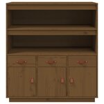 vidaXL Buffet haut Marron miel 100x40x108 5 cm Bois massif de pin