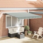 Auvent Rétractable Automatique vidaXL avec LED Vert et Blanc 300x250 cm