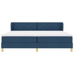 vidaXL Lit à Ressorts avec Matelas Crème 90x200 cm Tissu Bleu