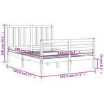 vidaXL Cadre de lit sans matelas 140x190 cm bois de pin massif