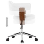vidaXL Chaises pivotantes à manger lot de 6 bois courbé et similicuir