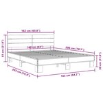 vidaXL Cadre de lit sans matelas sonoma gris 160x200 cm