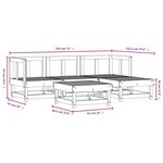 vidaXL Salon de jardin 5 Pièces bois massif douglas
