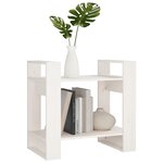 vidaXL Bibliothèque/Séparateur de pièce Blanc 60x35x57 cm Pin solide