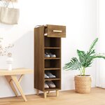 vidaXL Meuble à chaussures Chêne marron 30x35x105 cm Bois d'ingénierie