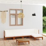 vidaXL Salon de jardin 6 Pièces avec coussins Bois d'acacia solide