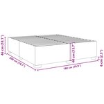 vidaXL Cadre de lit sans matelas noir 180x200 cm velours