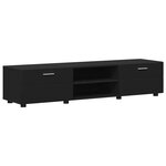 vidaXL Ensemble meuble TV avec tiroir FLORIN Noir Bois d'ingénierie