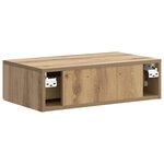 vidaXL Table d'appoint murale Chêne artisanal 59 x 34 5 x 17 cm