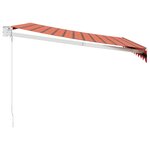 vidaXL Auvent rétractable orange et marron 3 5x2 5m tissu et aluminium