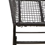 vidaXL Ensemble à manger de jardin 7Pièces noir poly rotin verre
