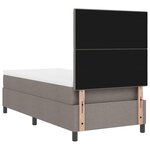 vidaXL Lit à ressorts avec matelas Taupe 80 x 200 cm tissu