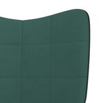 vidaXL Chaise de relaxation Vert foncé Velours et PVC