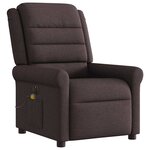 vidaXL Fauteuil de massage inclinable électrique Marron foncé Tissu