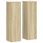 vidaXL Supports pour plantes 2 Pièces chêne sonoma bois d'ingénierie