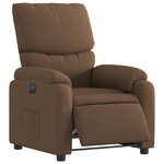 vidaXL Fauteuil inclinable électrique Marron Tissu