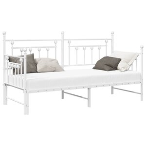 vidaXL Cadre de lit de jour Blanc 75 x 190 cm Acier