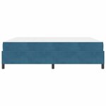 vidaXL Cadre de lit Bleu foncé et blanc 180 x 200 cm Velours