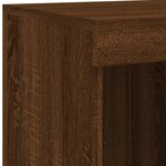 vidaXL Buffet avec lumières LED chêne marron 81x37x100 cm
