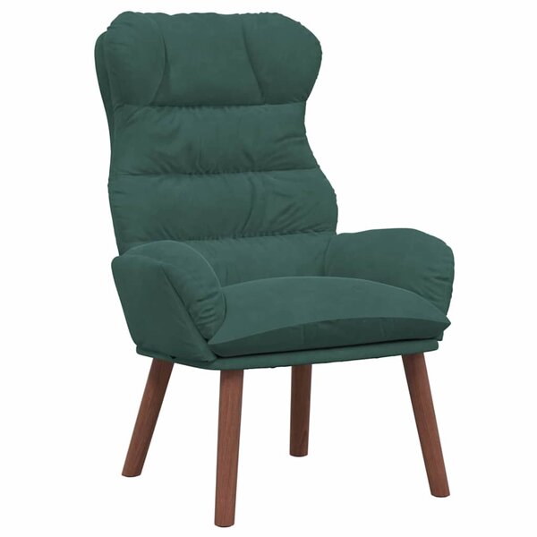 vidaXL Fauteuil relaxant Vert foncé 69 x 74 x 93 cm Velours