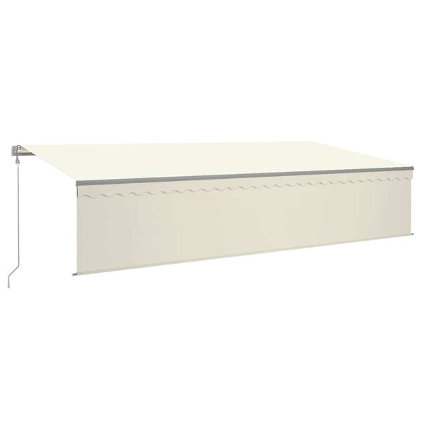 vidaXL Auvent automatique rétractable avec store 6x3 m Crème