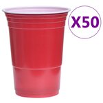 vidaXL Ensemble de table de bière-pong 0 5 L Plastique