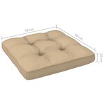 vidaXL Salon de jardin palette 4Pièces avec coussins Pin imprégné de gris