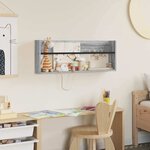 vidaXL Étagère à magazines avec étagère Gris Sonoma 80 x 12 x 30 cm