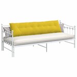 vidaXL Coussin de Dos Jaune 200 x 50 cm Tissu en velours côtelé