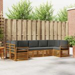 vidaXL Ensemble de canapé d'angle 7 Pièces Naturel et Anthracite