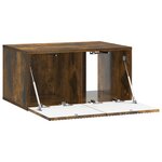 vidaXL Meuble TV mural Chêne fumé 59 5 x 41 x 30 cm Bois d'ingénierie