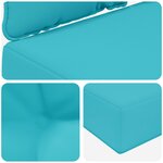 vidaXL Coussin de canapé d'extérieur Polyester Turquoise