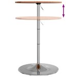 vidaXL Table de bar Ø60x89 5 cm bois massif de hêtre