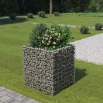 vidaXL Lit surélevé à gabion Acier galvanisé 90x90x100 cm